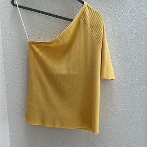 EUC: COS one-shoulder yellow shirt